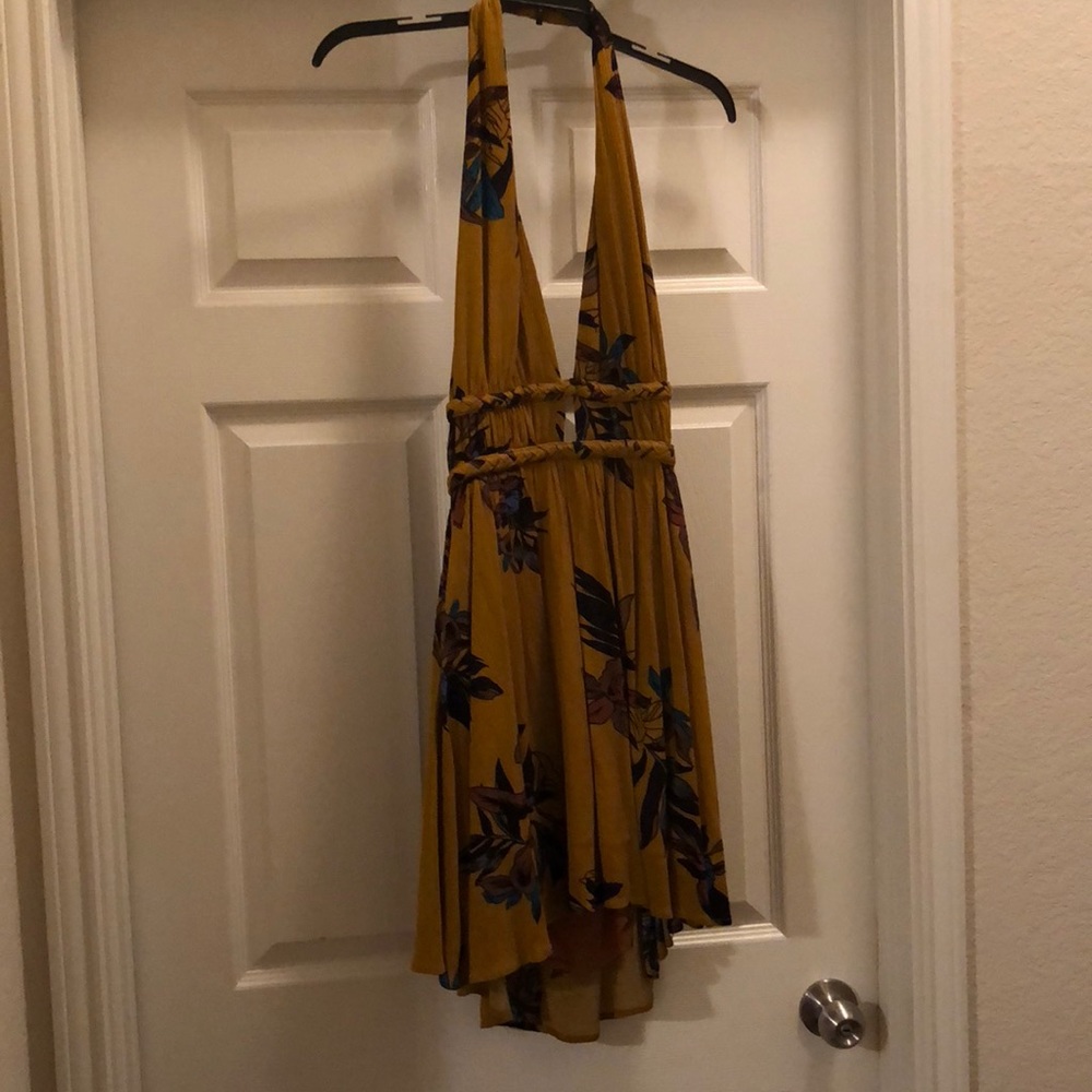 Backless halter dress